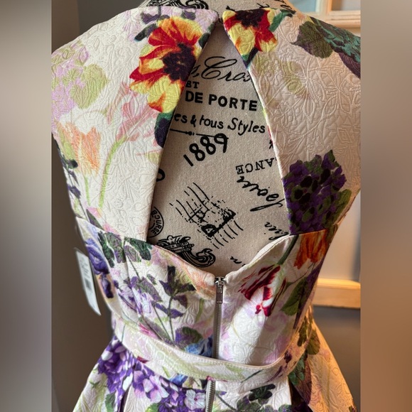 NWT Women’s Danny and Nicole A-Line Floral Sleeveless Dress w/ Pockets size 6 - Picture 6 of 13